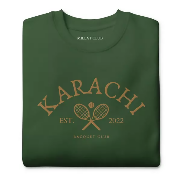 Karachi | Vintage Gold Special Edition Racquet Club Collection Sweatshirt2
